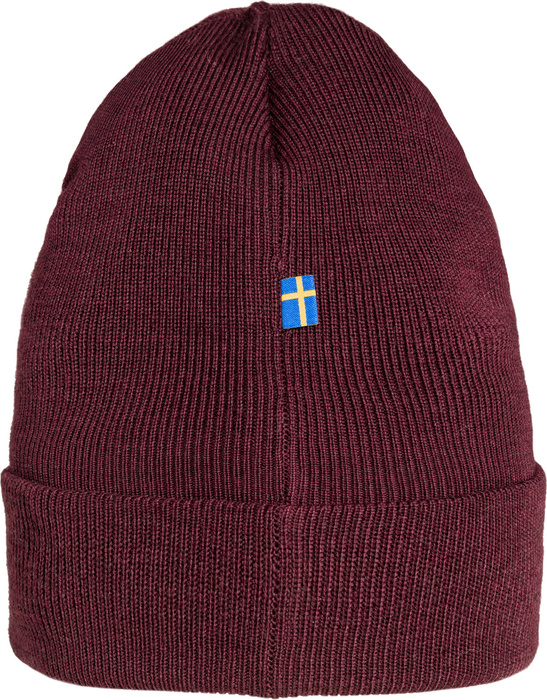 Vlněná čepice Fjallraven Classic Knit Hat - dark garnet, fotografie 2