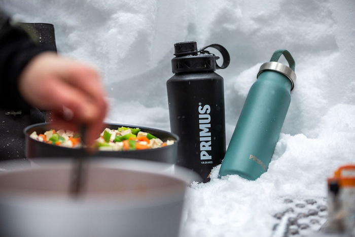 Láhev Primus TrailBottle Stainless Steel 1L - Modrá, fotografie 2