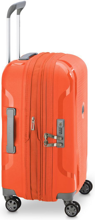 Kabinová kufr rozšiřitelná Delsey Clavel 55 cm Tangerine Orange, fotografie 3