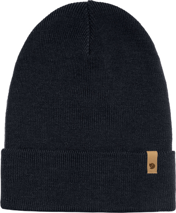 Vlněná čepice Fjallraven Classic Knit Hat - dark navy, fotografie 3