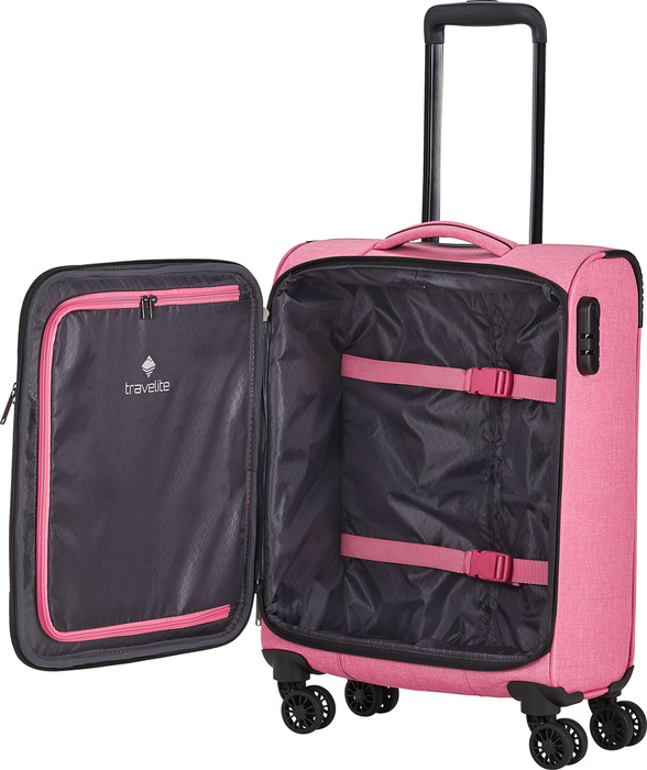 Kabinový kufr Travelite Adria 55 cm – růžový, fotografie 3