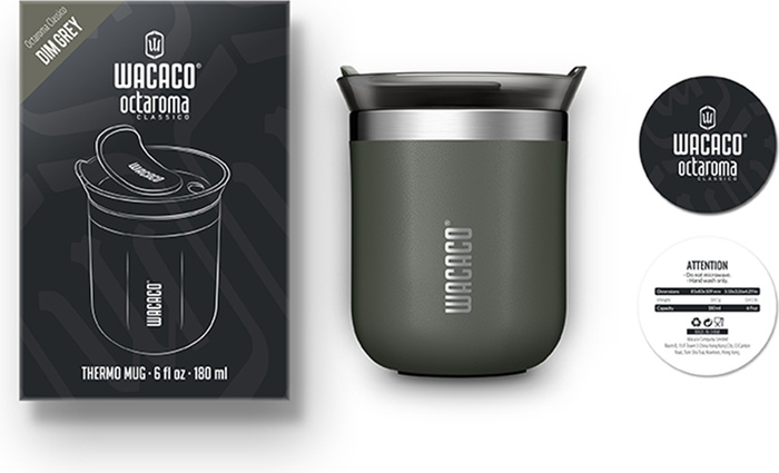 Termohrnek Wacaco Octaroma Lungo 180 ml Dim Grey, fotografie 3